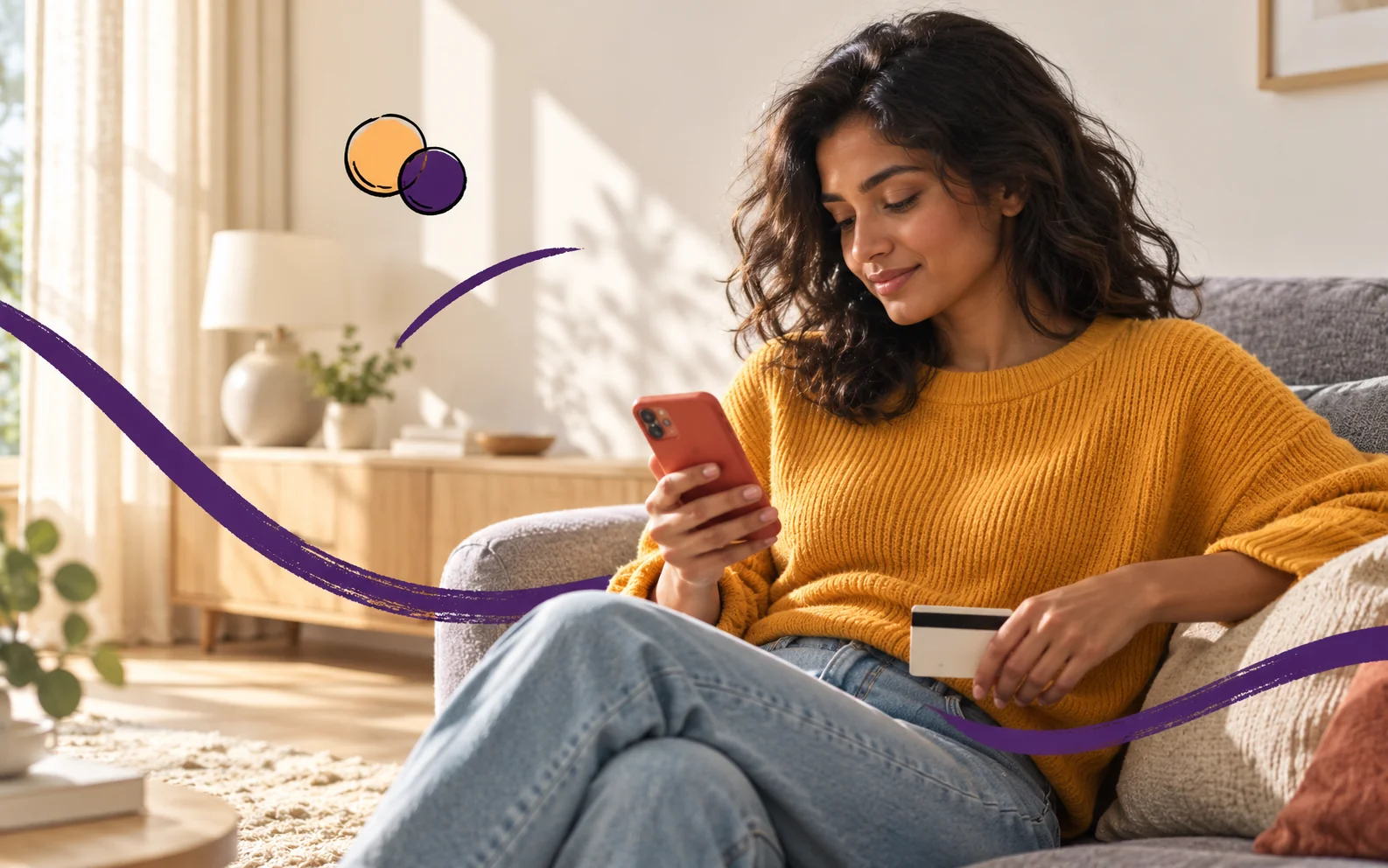 Woman using a phone